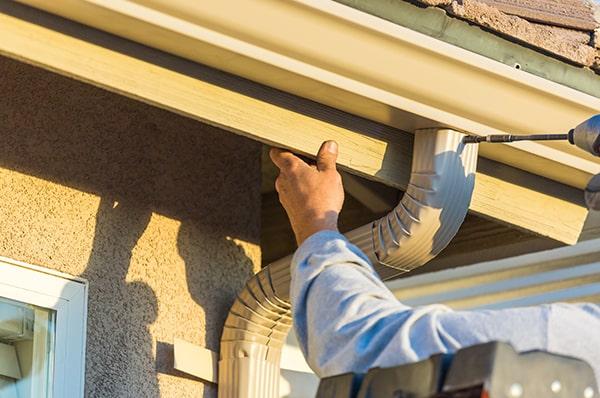 for gutter installation, we recommend seamless aluminum gutters for durability and low maintenance